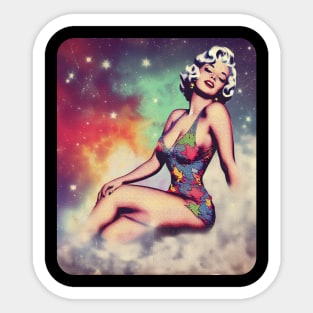 retro woman Sticker